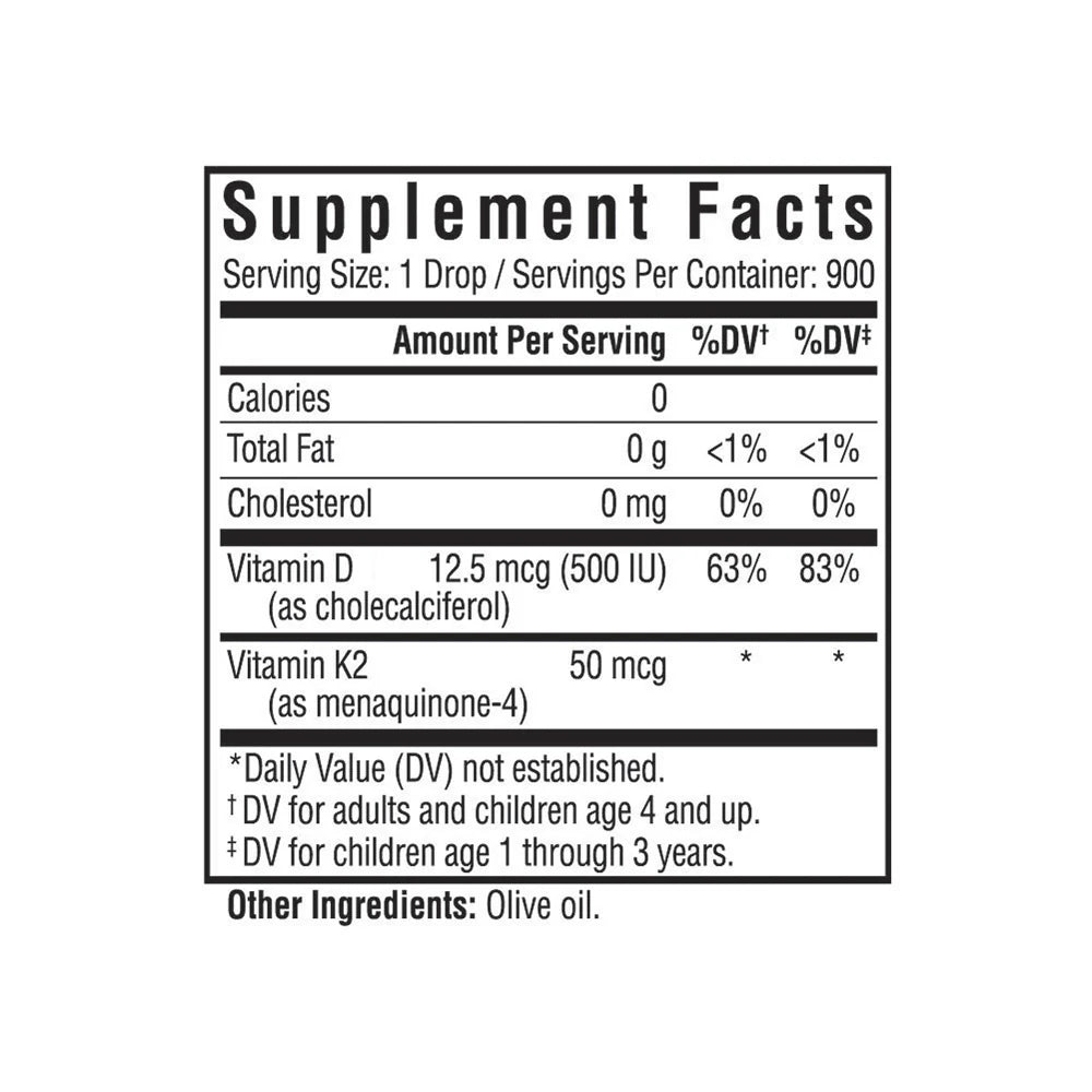 Vitamin D3 + K2 Drops